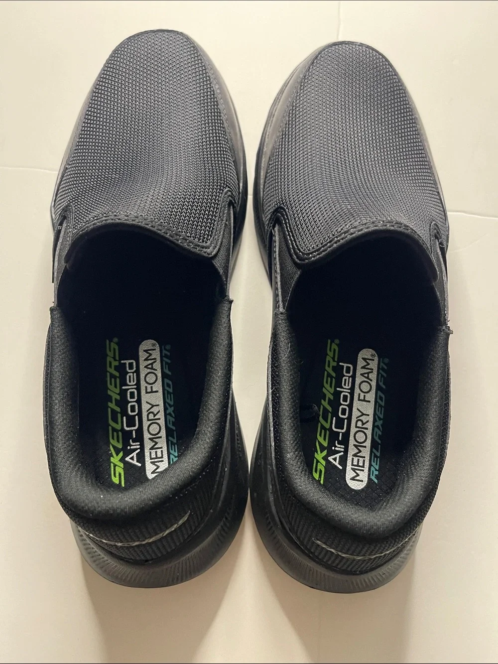 Skechers Black Slip-On Mesh Casual Loafers